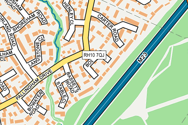 RH10 7QJ map - OS OpenMap – Local (Ordnance Survey)