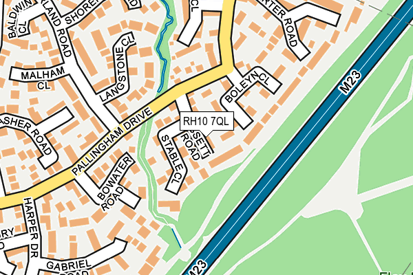 RH10 7QL map - OS OpenMap – Local (Ordnance Survey)