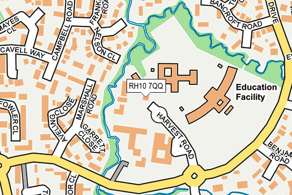 RH10 7QQ map - OS OpenMap – Local (Ordnance Survey)