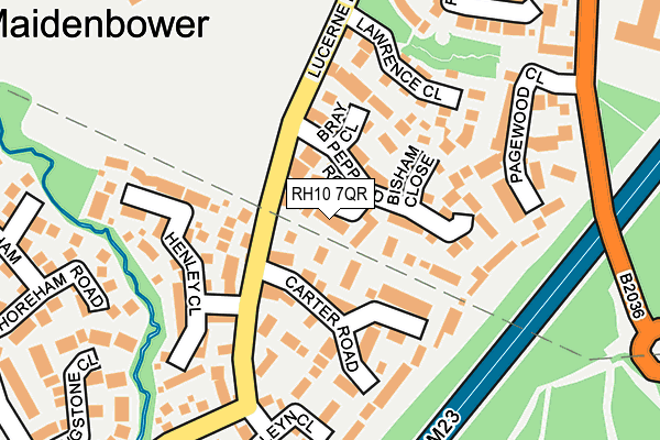 RH10 7QR map - OS OpenMap – Local (Ordnance Survey)