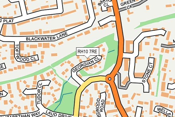 RH10 7RE map - OS OpenMap – Local (Ordnance Survey)