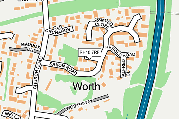 RH10 7RF map - OS OpenMap – Local (Ordnance Survey)