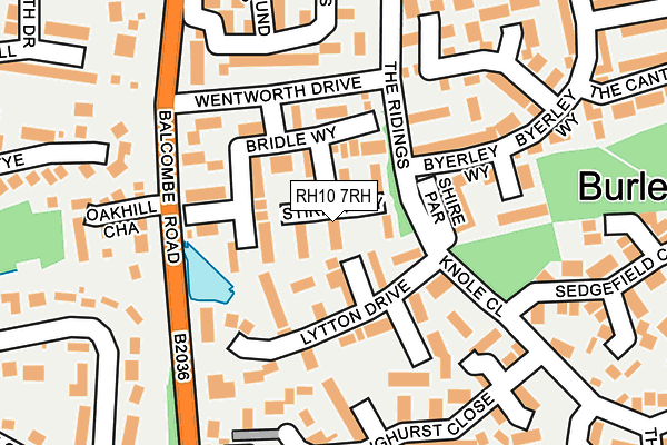 RH10 7RH map - OS OpenMap – Local (Ordnance Survey)