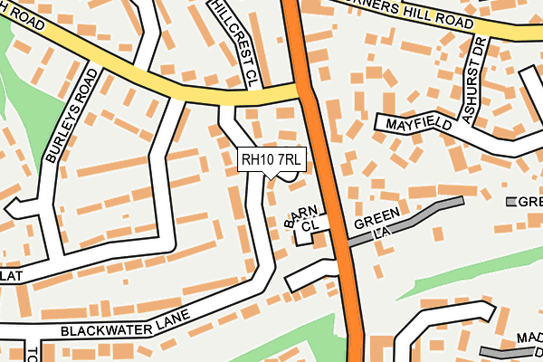 RH10 7RL map - OS OpenMap – Local (Ordnance Survey)