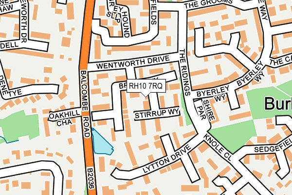 RH10 7RQ map - OS OpenMap – Local (Ordnance Survey)