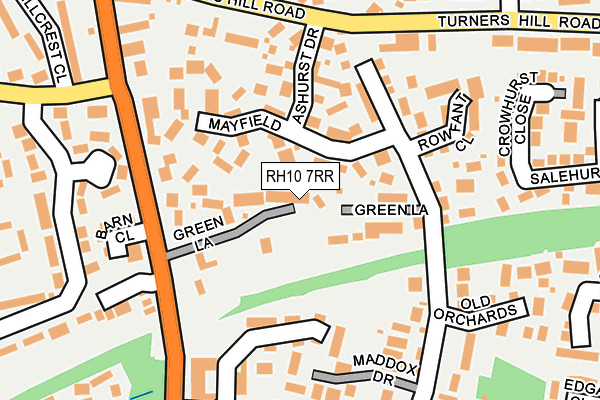 RH10 7RR map - OS OpenMap – Local (Ordnance Survey)