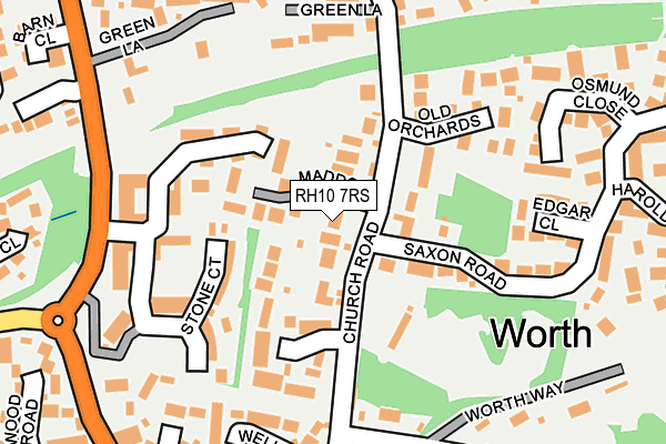 RH10 7RS map - OS OpenMap – Local (Ordnance Survey)