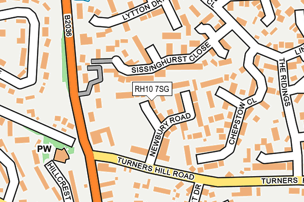RH10 7SG map - OS OpenMap – Local (Ordnance Survey)