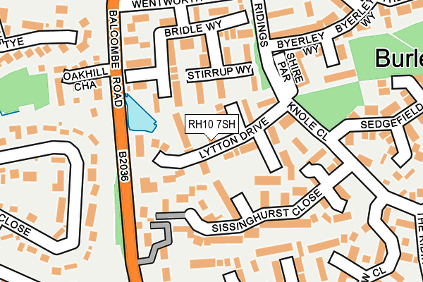 RH10 7SH map - OS OpenMap – Local (Ordnance Survey)