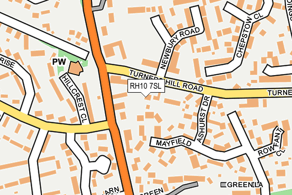 RH10 7SL map - OS OpenMap – Local (Ordnance Survey)