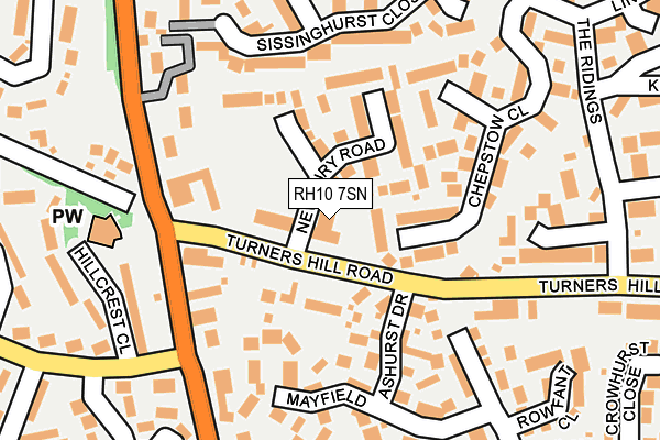 RH10 7SN map - OS OpenMap – Local (Ordnance Survey)