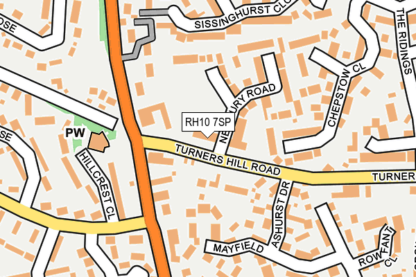 RH10 7SP map - OS OpenMap – Local (Ordnance Survey)