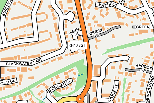 RH10 7ST map - OS OpenMap – Local (Ordnance Survey)