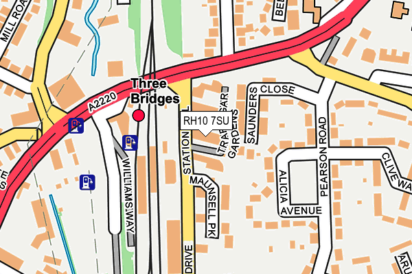 RH10 7SU map - OS OpenMap – Local (Ordnance Survey)