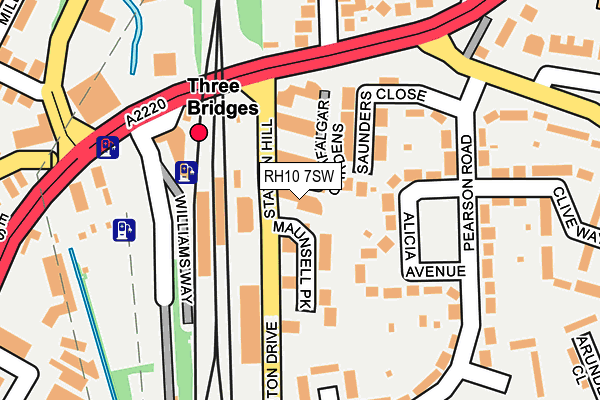 RH10 7SW map - OS OpenMap – Local (Ordnance Survey)
