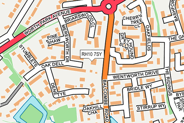 RH10 7SY map - OS OpenMap – Local (Ordnance Survey)