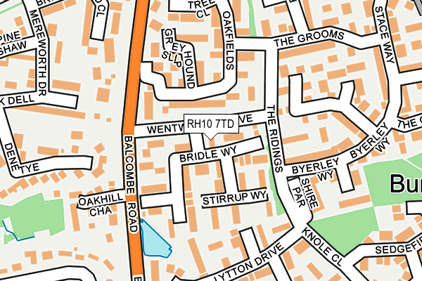 RH10 7TD map - OS OpenMap – Local (Ordnance Survey)