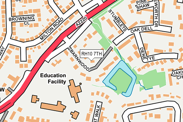 RH10 7TH map - OS OpenMap – Local (Ordnance Survey)