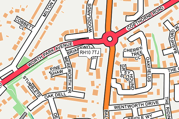 RH10 7TJ map - OS OpenMap – Local (Ordnance Survey)