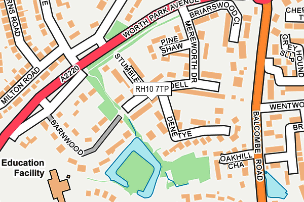 RH10 7TP map - OS OpenMap – Local (Ordnance Survey)