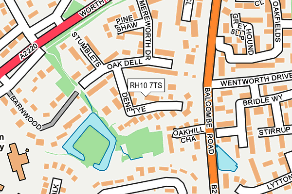 RH10 7TS map - OS OpenMap – Local (Ordnance Survey)