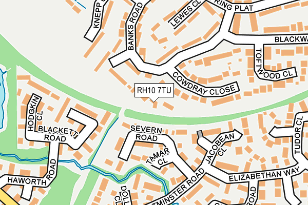 RH10 7TU map - OS OpenMap – Local (Ordnance Survey)