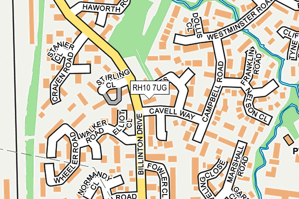 RH10 7UG map - OS OpenMap – Local (Ordnance Survey)