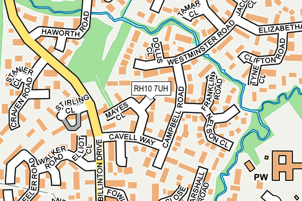 RH10 7UH map - OS OpenMap – Local (Ordnance Survey)