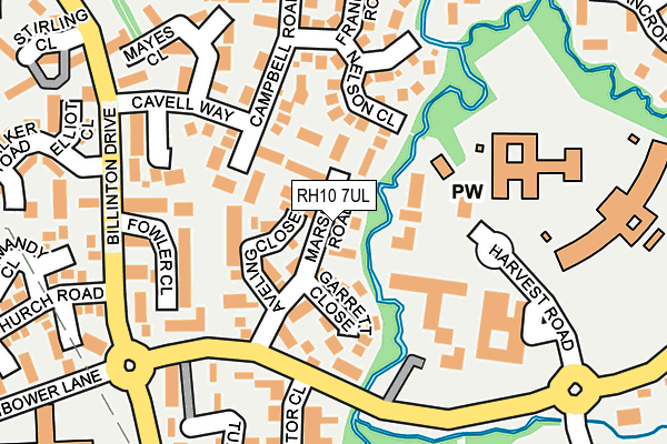 RH10 7UL map - OS OpenMap – Local (Ordnance Survey)
