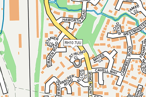 RH10 7UU map - OS OpenMap – Local (Ordnance Survey)