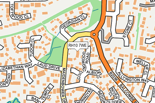 RH10 7WE map - OS OpenMap – Local (Ordnance Survey)