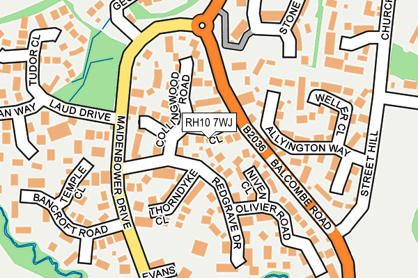 RH10 7WJ map - OS OpenMap – Local (Ordnance Survey)