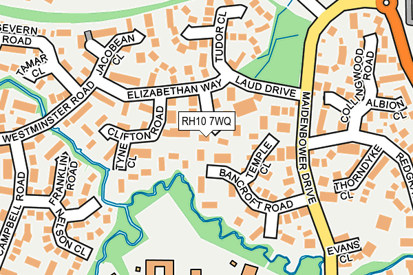 RH10 7WQ map - OS OpenMap – Local (Ordnance Survey)