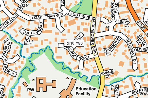 RH10 7WS map - OS OpenMap – Local (Ordnance Survey)