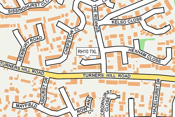 RH10 7XL map - OS OpenMap – Local (Ordnance Survey)