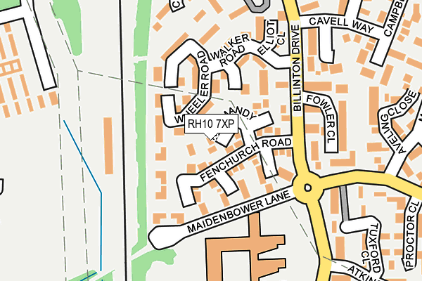 RH10 7XP map - OS OpenMap – Local (Ordnance Survey)