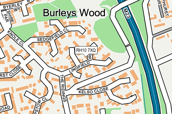 RH10 7XQ map - OS OpenMap – Local (Ordnance Survey)