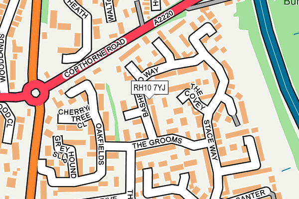 RH10 7YJ map - OS OpenMap – Local (Ordnance Survey)