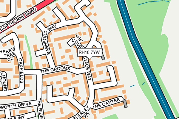 RH10 7YW map - OS OpenMap – Local (Ordnance Survey)