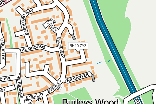 RH10 7YZ map - OS OpenMap – Local (Ordnance Survey)