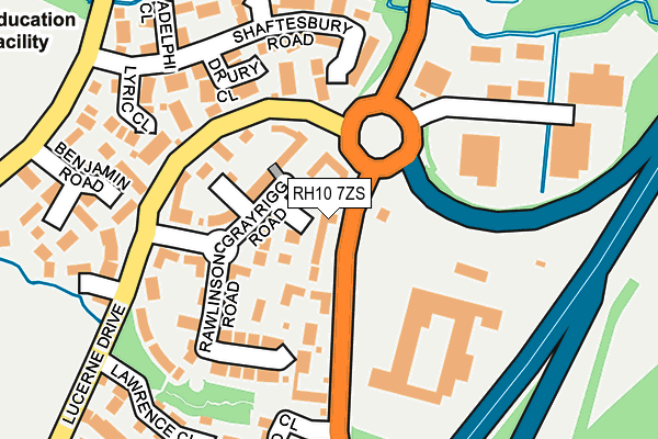 RH10 7ZS map - OS OpenMap – Local (Ordnance Survey)