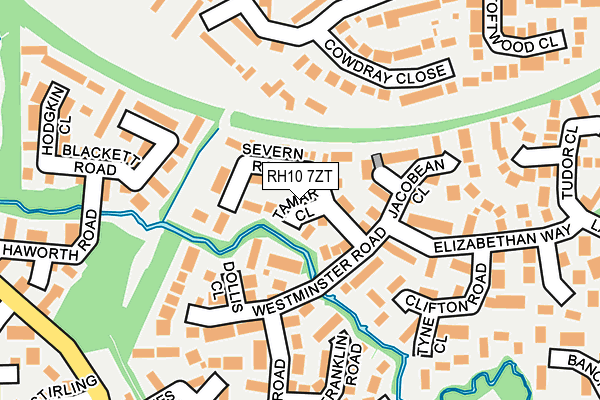 RH10 7ZT map - OS OpenMap – Local (Ordnance Survey)