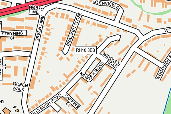 RH10 8EB map - OS OpenMap – Local (Ordnance Survey)