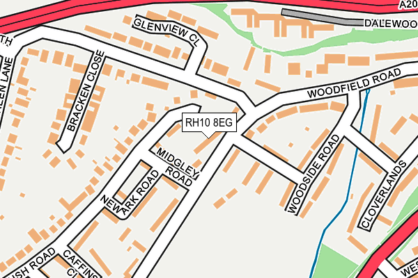 RH10 8EG map - OS OpenMap – Local (Ordnance Survey)