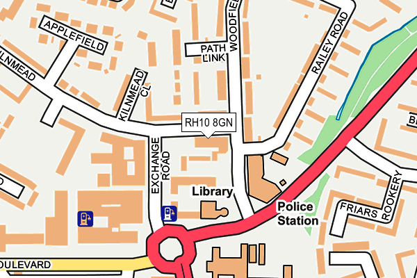 RH10 8GN map - OS OpenMap – Local (Ordnance Survey)