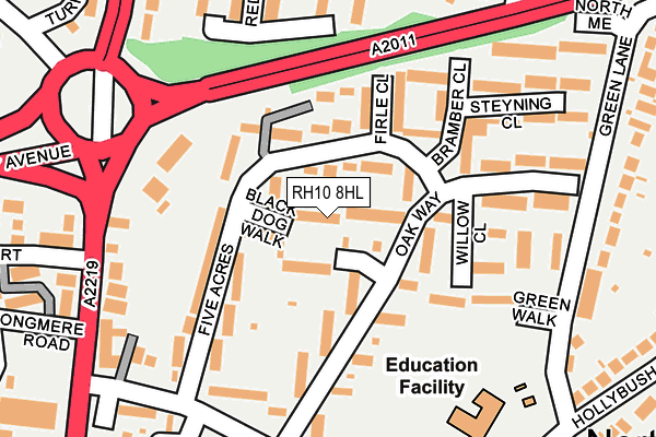RH10 8HL map - OS OpenMap – Local (Ordnance Survey)