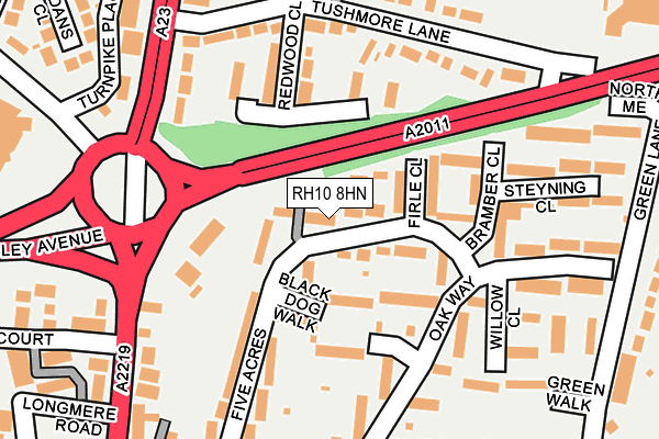 RH10 8HN map - OS OpenMap – Local (Ordnance Survey)