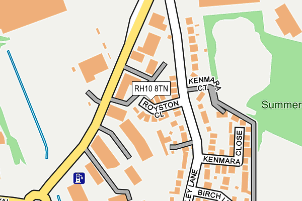RH10 8TN map - OS OpenMap – Local (Ordnance Survey)