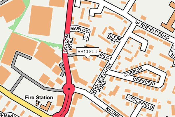 RH10 8UU map - OS OpenMap – Local (Ordnance Survey)
