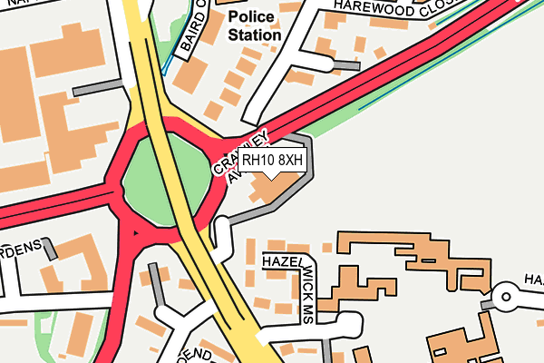 RH10 8XH map - OS OpenMap – Local (Ordnance Survey)